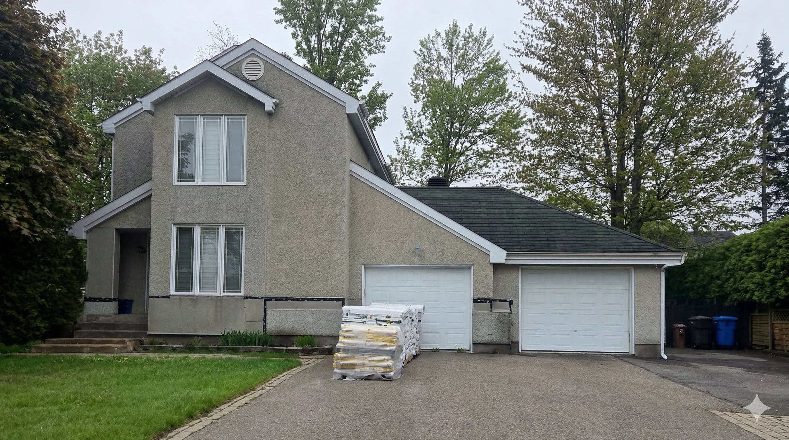 Avant - Façade en crépi