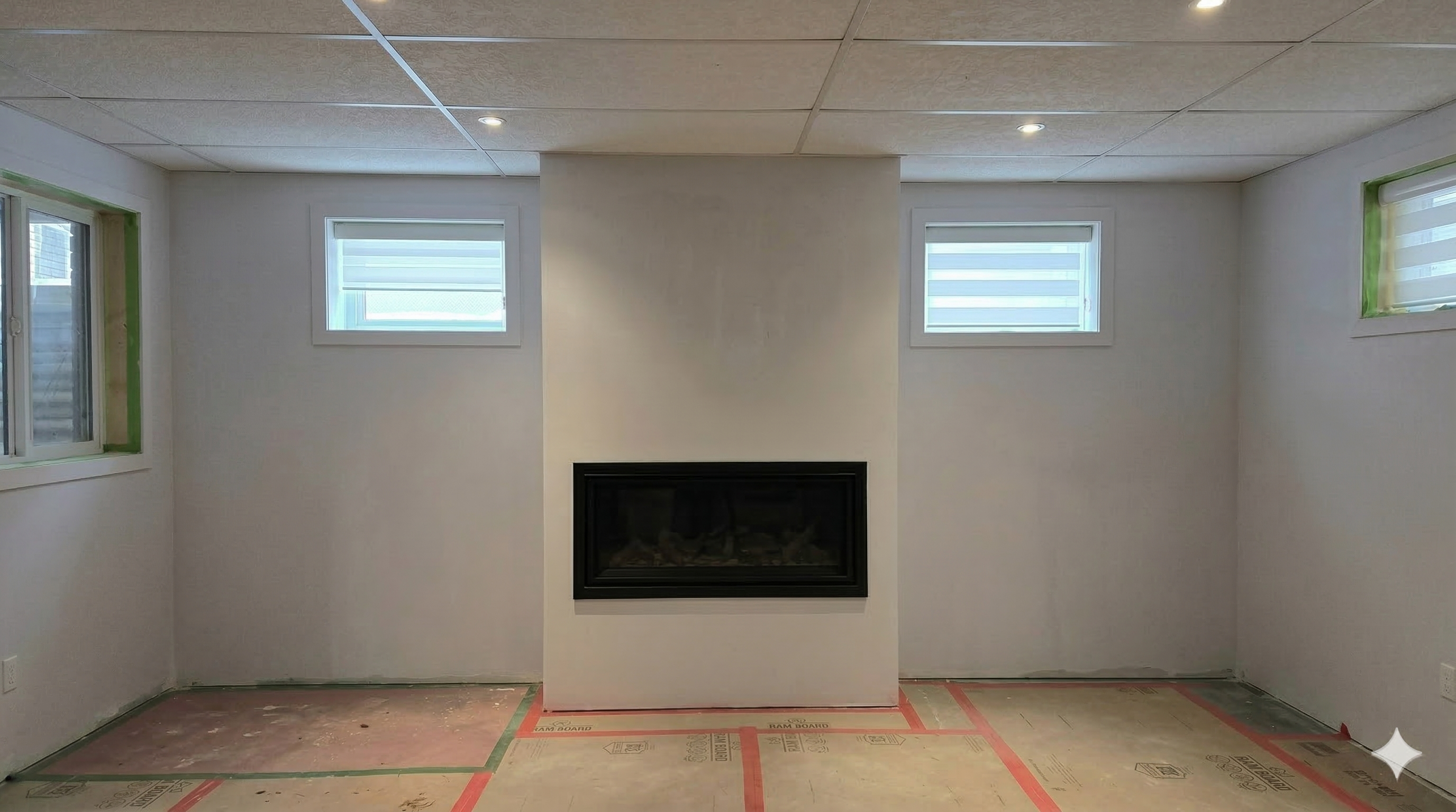 Avant - Mur de foyer sans pierre